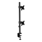 DazzelOn® Dual Computer Monitor Desk Mount Stand Vertical Arrary for 2 Screens up to 27" Vesa 100x100 mm | 75x75 mm