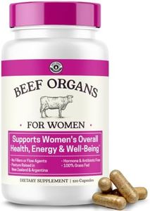 Beef Organ Supplement for Women - Beef Liver, Kidney, Heart and Uterus Tissue, Supports Women's Overall Energy and Health - Pasture Raised in New Zealand - No Fillers or Flow Agents - 120 Capsules