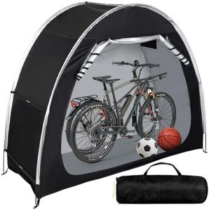 Maytopia Outdoor Bike Covers Storage Shed Tent,210D Oxford Waterproof Tent for 2-5 Bikes,Outdoor Sheds Shelter for Bicycles,Motorcycle, Garden Tools, Stoves (Arch - XL for 2-3 Bikes-Black)