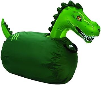 WADDLE Hip Hoppers Large Bouncy Hopper Inflatable Hopping Animal Bouncer, Supports Up to 250 Pounds, Ages 5 and Up (Green TRex)