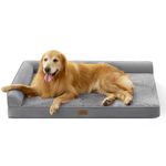 COSY KISS Orthopedic Dog Beds for Medium Szie Dog, Pet Couch for Small Dog Cat (Grey, XL (44 * 32 * 7inch)) (Grey, 76 x 51 x 19 cm)