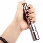 Hetarmi Stainless Steel Thumb Push Salt Pepper Grinder Spice Sauce Mill Tool Kitchen Gadget