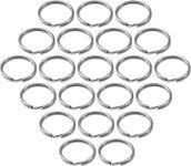 Lucky Line 1" Split Key Ring Bulk 100/Box, Nickel-Plated Tempered Steel, Heavy Duty Metal Key Chain Ring for Cars, Crafts, Lanyards