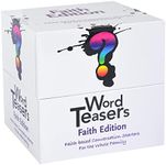 ? WORD TEASERS Faith Based Conversation Starters - Thought Provoking Bible Trivia Game for Families - Bible Games for Kids, Teens and Grown-Ups - Christian Game - Bible Trivia Cards, 150 Questions