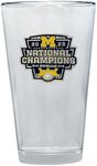 Heritage Pewter Michigan Wolverines 2023 CFP National Champions Pint Beer Glass | 16 Ounce Water Glass | Intricately Crafted Metal Pewter