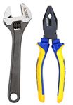 ACHRO Combo Pack Of 2 Contains 8 Inch adjustable Wrench and 8 Inch Combination Plier (Multipurpose Tool Kit)