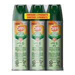 OFF! Deep Woods Dry Powder-Soft Mosquito Repellent, 25% DEET Insect Spray, Long-Lasting Bug Protection Tick Repellent, 360° Aerosol Camping Essential, 113g, 3- Pack