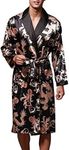 VERNASSA Mens Satin Robe Silk Long 