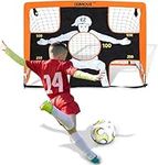 ezmove Kids Football Goal - Pop Up Goals for Garden, Indoor & Outdoor Training, Portable Soccer Net Included - Mini, Toddler & Small Football Goals, 120 * 90 * 90，Orange