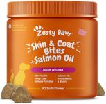 Zesty Paws Salmon Bites for Dogs - Omega 3 Fish Oil for Dogs Chews - Dog Allergy Relief Chews - Fish Oil for Dogs Joints - Itch Relief for Dogs - Dog Supplement for Arthritis - 90ct - Salmon Flavor