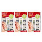 Kiss 100 Full Cover Nails Long Square (3 Pack)