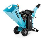 hillvert Petrol Wood Chipper Garden Mulcher Garden Shredder Unleaded Petrol 7hp 80mm HT-Hector 212T (Petrol 4-Stroke Engine, 11040W, Max. Cutting Speed 2200rpm, Fuel Tank 3.5L)