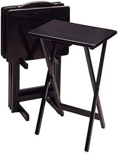 Winsome Alex Snack Table, 19W x 14.6D x 26H In, Black