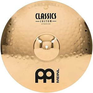 Meinl Cymbals Classics Custom Brilliant Powerful Crash Cymbal 18 inch (Video) for Drum Set (45,72cm) B12 Bronze, Brilliant Finish, Made in Germany (CC18PC-B)