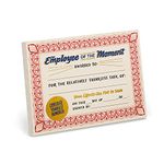 Em & Friends Employee of The Moment - Coworker Appreciation Gift & Award Paper Certificate Note Pad, 5.15 x 7-inches, Everday Acheivement (Gold Foil), 2-02847