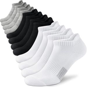 Amutost Ankle Socks Womens Athletic Running Comfort No Show Low Cut Cushioned 6 Pairs