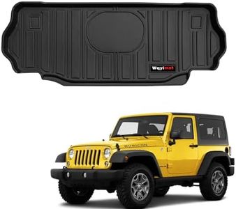 Wqyimat Custom Cargo Mats for 2007-2018 Jeep Wrangler JK 2 Door Trunk Liner All Weather TPE Rubber Protection Mat (for 2007-2018 Jeep Wrangler JK 2 Door Cargo Mat)