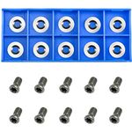 Ci3 R1 12mm Round Carbide Inserts Cutters Knifes Indexable Replacement High Strength Fits for Popular DIY Woodworking Lathe Wood Turning Finisher Hollower Tools 10pcs