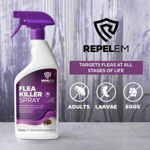 REPELEM Flea Spray for Pets, 1L – Fast-Acting Pest Control