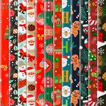 Konsait 12Pack Folded Large Sheets of Christmas Wrapping Paper Traditional Gift Wrap, Christmas Decoration,Xmas Festive Designs- Kids Snowman, Santa, Christmas Tree, Snowflake, Reindeer, 74 X 51cm