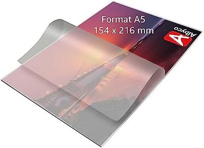 Albyco - Fundas Plastificar A5-2x80 (160) Micras - 100 Piezas - Película de Laminación, Plastificadora, A5 Hojas Plastificar - Brillante - Transparente
