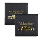 Thasevst Car Registration and Insurance Card Holder,2 Pack Document Holder for Vehicle Documents Card,Vehicle Glove Box Organizer Men Women Wallet Accessories Case Cards,Key Contact Information