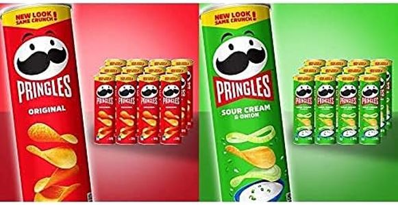 Pringles Original, 12 Pack (12 x 134g) & Pringles Sour Cream and Onion, 12 Pack (12 x 134g) bundle