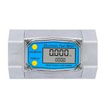 CGOLDENWALL 2-Inches Water Meter Turbine Fuel Flow Meter Digital Flowemeter for Diesel Kerosene, Flow Rate Metering Range 15-158 GPM, Al-Alloy Made