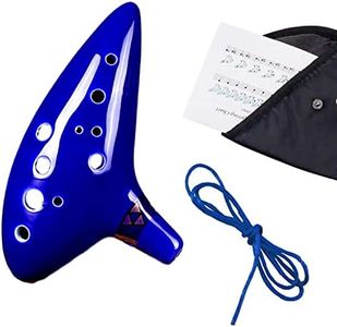 GERUI Zelda Ocarina, 12 Hole Legend of Zelda Ocarina of Time, Zelda Alto C Triforce Link Cosplay Ceramic Replica