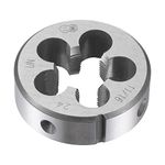 uxcell Round Threading Dies 11/16"-24 UN, Alloy Tool Steel Machine Thread Repair Hand Tool