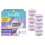 Gillette Venus Breeze Women's Freesia Scented Razor Refills 6 Count