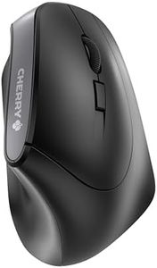 CHERRY MW4500 Wireless Vertical Ergonomic Optical Mouse, up to 1200 DPI, 6 Buttons and Scroll Wheel For Laptop, PC, Desktop or Mac. Right Handed.