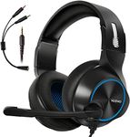 ARKARTECH Gaming Headset for Xbox One, PS4, PC, Controller, Noise Cancelling Over Ear Headphones with Mic, Bass Surround Soft Memory Earmuffs for Computer Laptop Switch Games