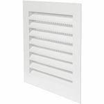 Vent Systems 8" x 8" Inch White Square Soffit Vent Cover - Air Vent Louver - Grill Cover - Built-in Screen - HVAC Vents for Outside Use, Home Office, Kitchen - Steel Grille