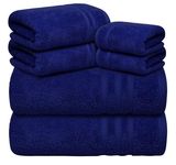 Opel Tex Luxury Towels 100% Egyptian Cotton 800-GSM Large Jumbo Bath Sheet |Hotel Quality Super Soft and Highly Absorbent | Hand Bath Towel Washcloths Bathroom Towels (Royal Blue, 2x Hand Towels)