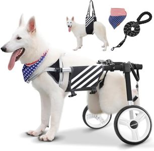 Lokshun Large Dog Wheelchair for Back Legs with Multi-Function Pet Lift, Wheelchair for Dogs Thickened, Adjustable Back Leg Dog Wheel Chair, Dog Carts with Wheels for Disabled Hind Legs (Black-XL)