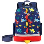 Cosyres Kids Dinosaur Backpack Boys Toddler School Bag Backpack Rucksack (Navy(Size:L))