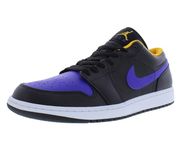 Nike Men's Air Jordan 1 Basso Sneakers, Deep Black Dark Concord Taxi Black, 12 UK