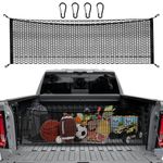 LINKCRO Truck Bed Cargo Net for Pickup Truck Bed - Premium Truck Bed Net for Trunk Organizers and Storage - Trunk Mesh Cargo Net for Chevrolet Silverado, FT150, GMC