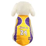 SymbolLife Dog Clothes NBA Basketball T-shirt Dogs Costume Jersey for Cat Dog Pet Lakers (L)