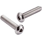 AMLOOPH M6 Bolts, M6 X 30mm Hex Socket Button Head Machine Bolts/Screws -Fully Threaded A2 304 Stainless Steel Hex Long Socket Screws M6 (Pack Of 20)