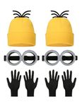 Halloween Adult Costume Accessories with Hat Goggles Gloves Funny Costume Cosplay (6PCS)