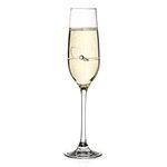 DIAMANTE Champagne Flute - 'Petit Heart - Single Crystal Champagne or Prosecco Glass with Swarovski Crystals