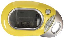 Pedusa PE-771 Tri-Axis Multi-Function Pocket Pedometer (Yellow with Holster/Belt Clip)