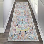 Pauwer Vintage Runner Rug 2x6, Farmhouse Distressed Area Rug, Washable Rug Runner, Non Slip Floor Carpet Runner for Hallways Kitchen Laundry Room Bedroom