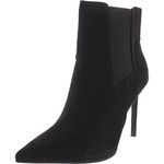 INC Womens Katalina F Faux Suede Pointed Toe Ankle Boots Black 9.5 Medium (B,M)