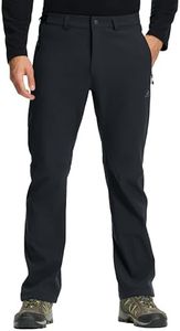 Pioneer Camp Men's Hiking Pants Lightweight Stretch Water Resistant Black