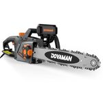 DOVAMAN 2400W Electric Chainsaw, 16 Inch Oregon Bar and Chain, SDS Auto-Tension System, 6m Power Cable, 15m/s Chain Speed, Auto Chain Lubrication, Powerful Chain Saw with Two Chains - DCS01A