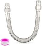 Nahntaipy Compressor Jumper Hose, 3/4" NPT Male 20" Length 450 PSI &750°F, with Two 3/4" Male Adapters (Both Sides Fittings Rotate Freely)