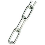 Merriway BH01881 Medium Link Chain, 3 x 21 mm, 1 m Length-Galvanised Welded 3 x 21mm Steel 1 Metre, Grey